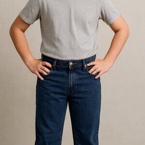 Urban Pipeline Jeans Straight Leg Denim Dark Wash Blue 18 Reg Youth